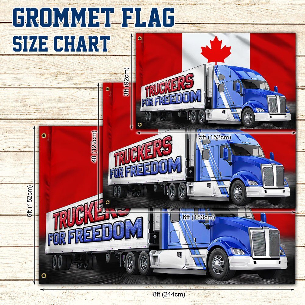 Freedom Convoy 2022 Grommet Flag, Truckers For Freedom, Canadian Trucker, Mandate Freedom QNN707GF - Image 5
