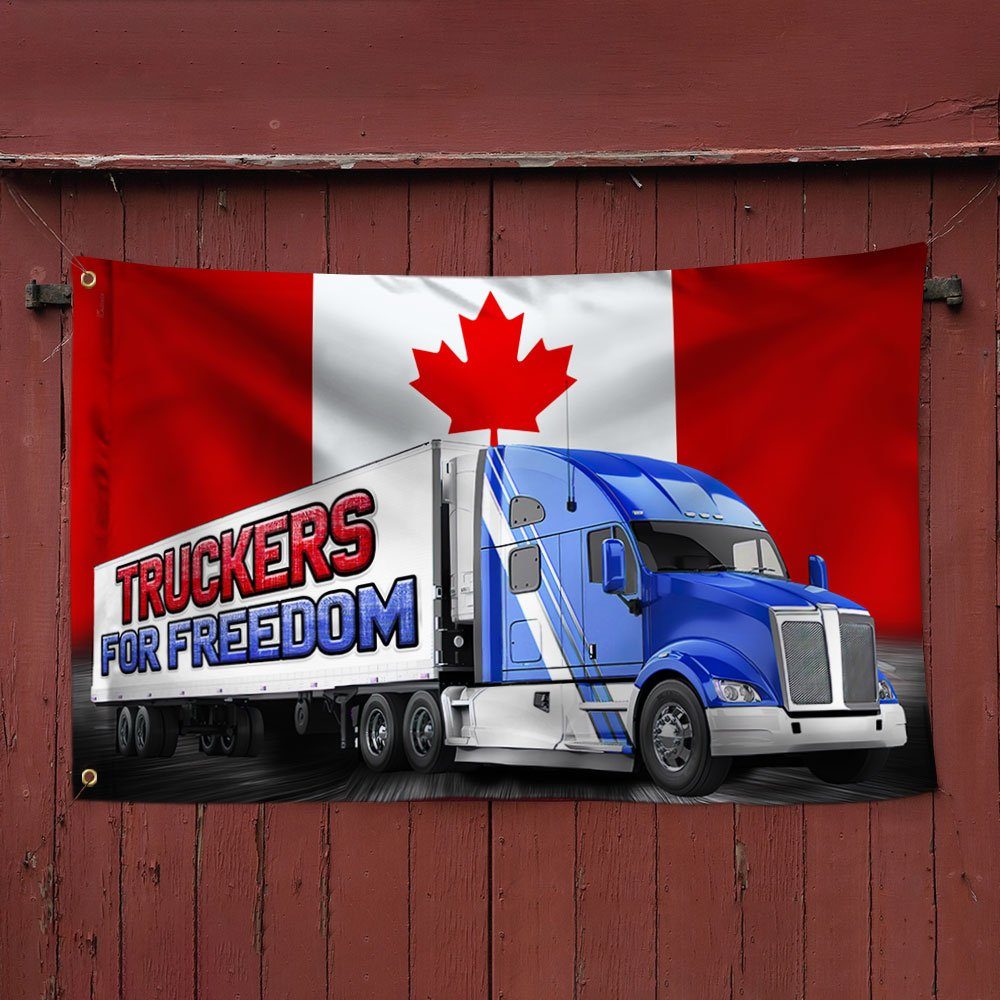 Freedom Convoy 2022 Grommet Flag, Truckers For Freedom, Canadian Trucker, Mandate Freedom QNN707GF - Image 3