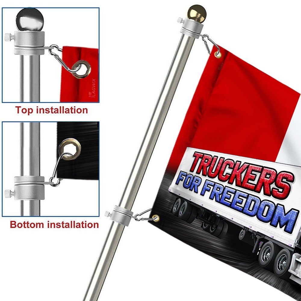Freedom Convoy 2022 Grommet Flag, Truckers For Freedom, Canadian Trucker, Mandate Freedom QNN707GF - Image 6