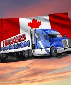 Freedom Convoy 2022 Grommet Flag, Truckers For Freedom, Canadian Trucker, Mandate Freedom QNN707GF