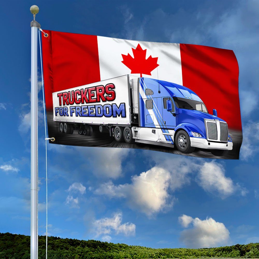 Freedom Convoy 2022 Grommet Flag, Truckers For Freedom, Canadian Trucker, Mandate Freedom QNN707GF - Image 2