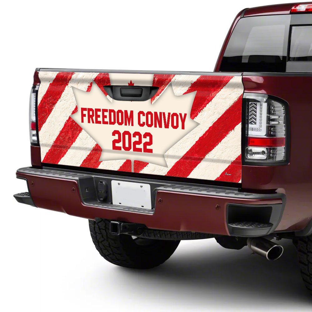 Freedom Convoy 2022 Truck Tailgate Decal Sticker Wrap, Convoy To Ottawa, Truckers For Freedom, Canadian Trucker, Mandate Freedom, Thank You Truckers QNH04TD - Image 4