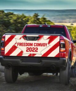 freedom convoy 2022 truck tailgate decal sticker wrap, convoy to ottawa, truckers for freedom, canadian trucker, mandate freedom, thank you truckers qnh04td 7763