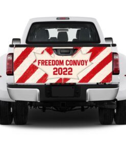 freedom convoy 2022 truck tailgate decal sticker wrap, convoy to ottawa, truckers for freedom, canadian trucker, mandate freedom, thank you truckers qnh04td 8112