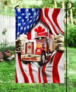 freedom convoy 2022 truckers for freedom american canadian truck flag thh3769f 1186