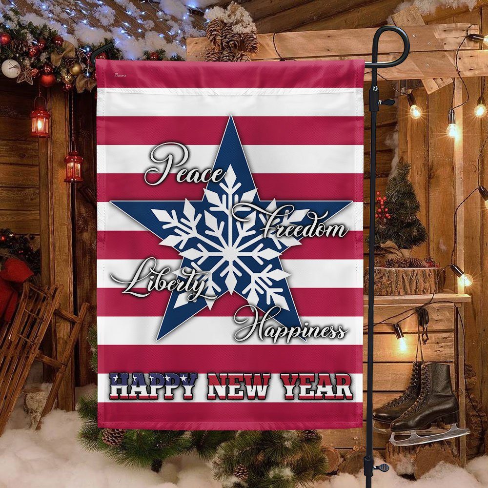 Freedom Liberty Happiness - Happy New Year American Flag BNN657F - Image 3