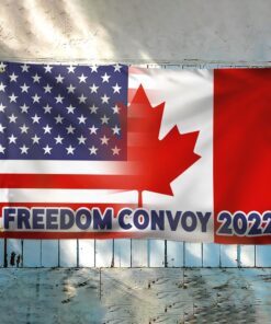 freedom not fear flag truckers for freedom freedom convoy 2022 mandate freedom canadian grommet flag trv1784gf 1134