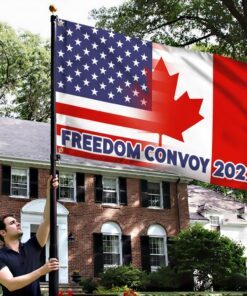 freedom not fear flag truckers for freedom freedom convoy 2022 mandate freedom canadian grommet flag trv1784gf 6715