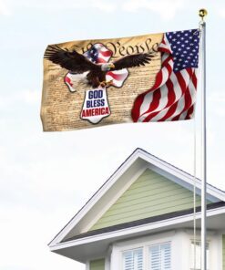 freedom patriotic us grommet flag god bless america ddh3098gf 6840