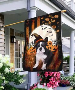 french bull dog happy halloween flag 5509