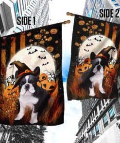 french bull dog happy halloween flag 5825