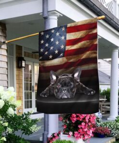 French Bulldog American Flag