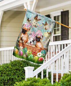 french bulldog happy easter flag 1670