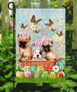french bulldog happy easter flag 2282