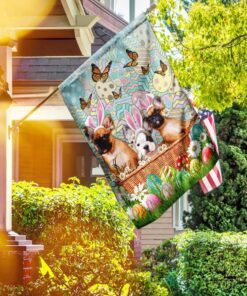 french bulldog happy easter flag 3807