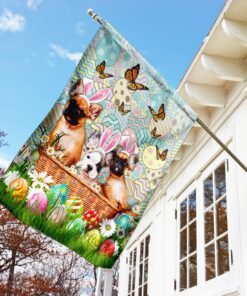 french bulldog happy easter flag 6043