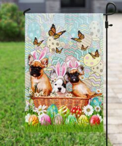french bulldog happy easter flag 8201