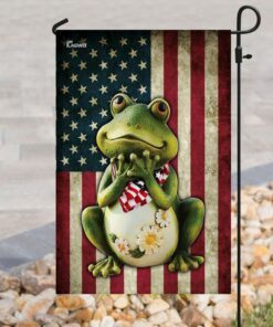 frog american flag 6631