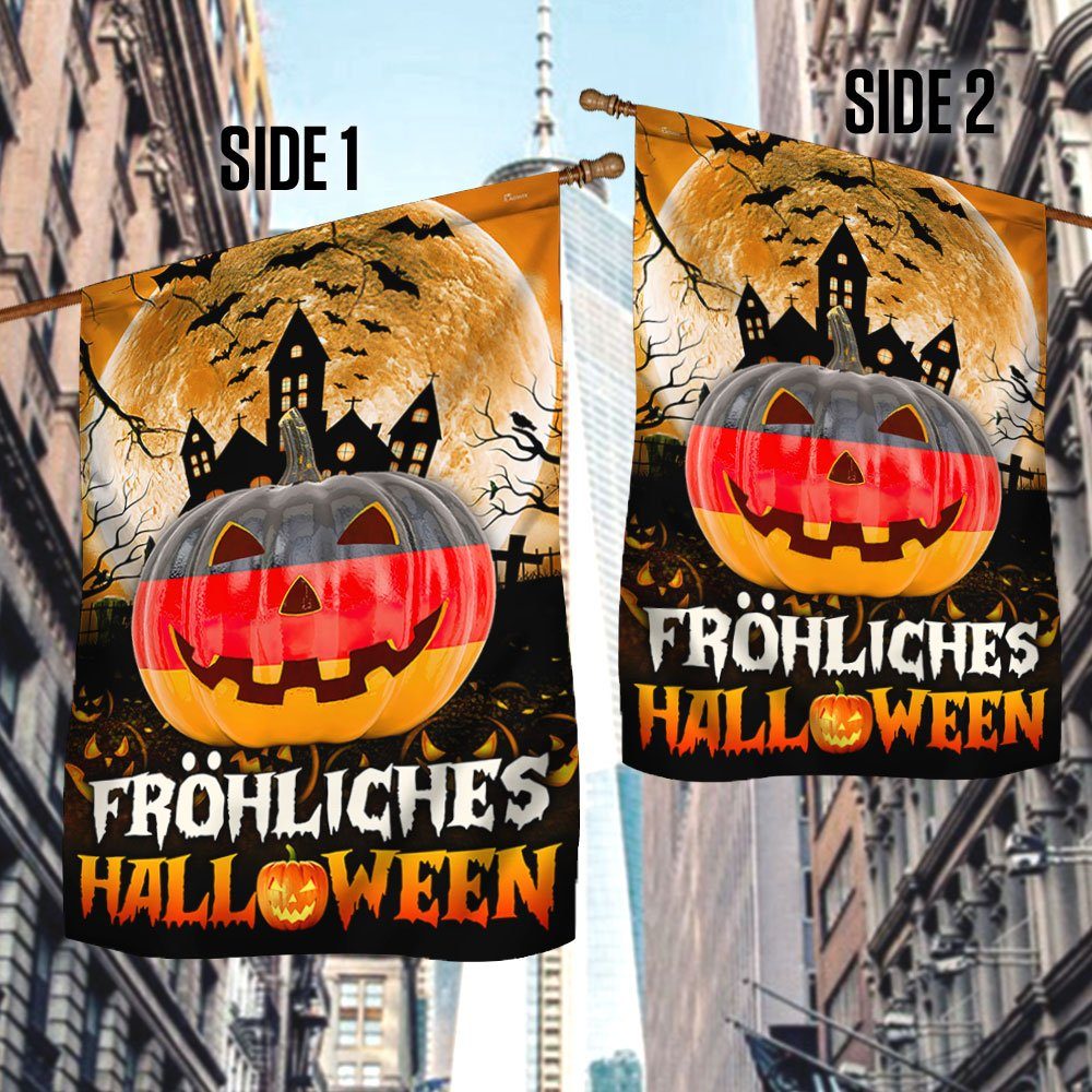 Fröhliches  Halloween German Flag Pumpkin Home Decor QNN593Fv2 - Image 3