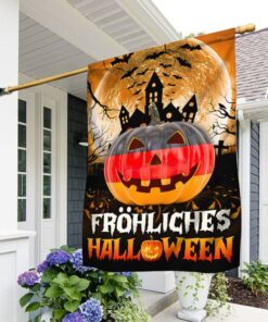 Fröhliches  Halloween German Flag Pumpkin Home Decor QNN593Fv2