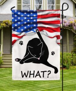funny cat what american flag tqn1402f 3392