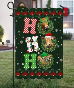 funny cow cattle farm life christmas flag thb3575fv1 1310