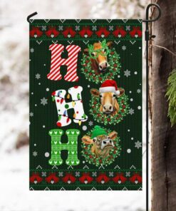 funny cow cattle farm life christmas flag thb3575fv1 1877