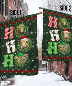 funny cow cattle farm life christmas flag thb3575fv1 7181