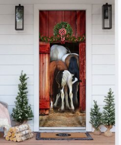 Funny Family Horse 2 Door Cover