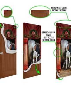 funny family horse door cover 1866