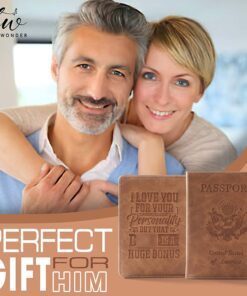 funny gifts for husband boyfriend couple, i love you for your personality passport cover 2636
