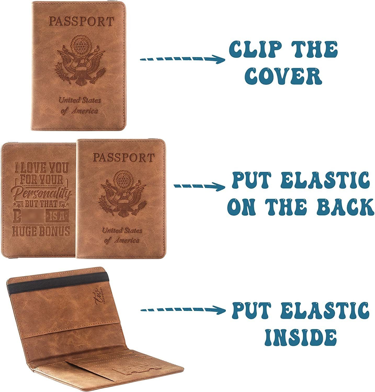 Funny Gifts for Husband Boyfriend Couple, I Love You For Your Personality Passport Cover - Image 2