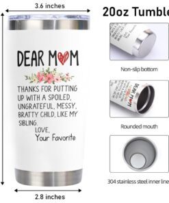 funny gifts for mom from your favorite child 20oz tumbler 8372