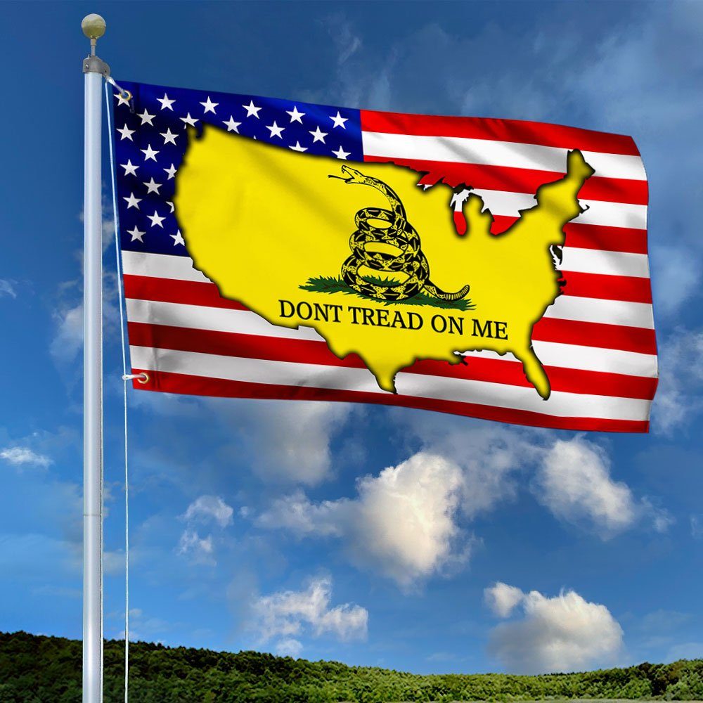 Gadsden Flag Don't Tread On Me American Grommet Flag QNN828GF - Image 2