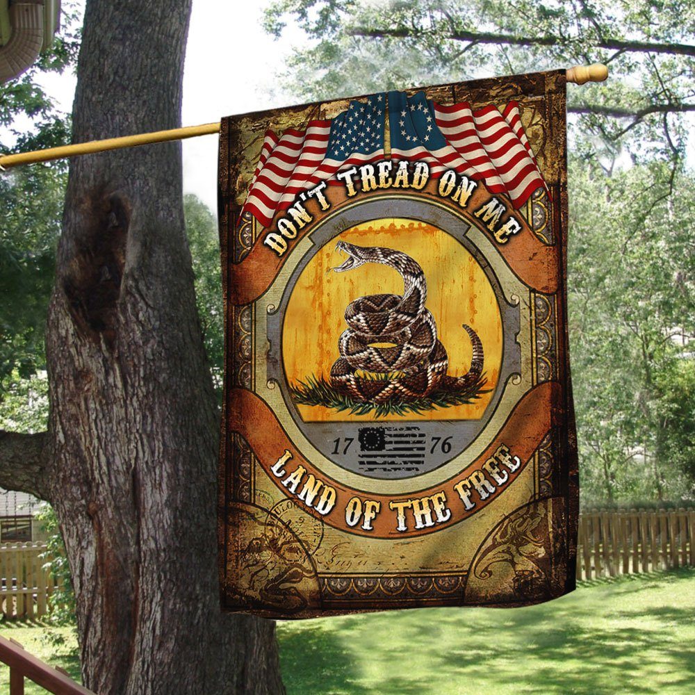 Gadsden Flag Don't Tread On Me Land of The Free LHA1717F - Image 2