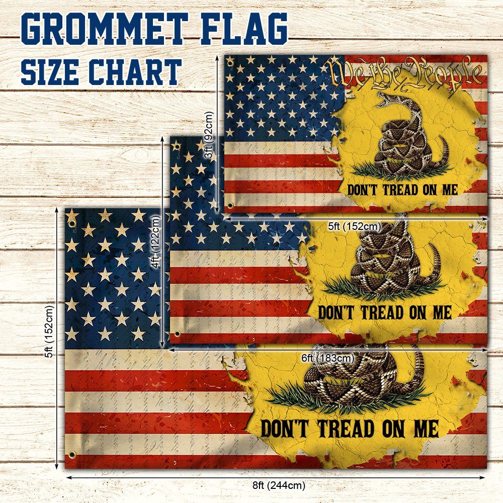 Gadsden Flag Don’t Tread On Me American Grommet Flag QTR233GF - Image 5