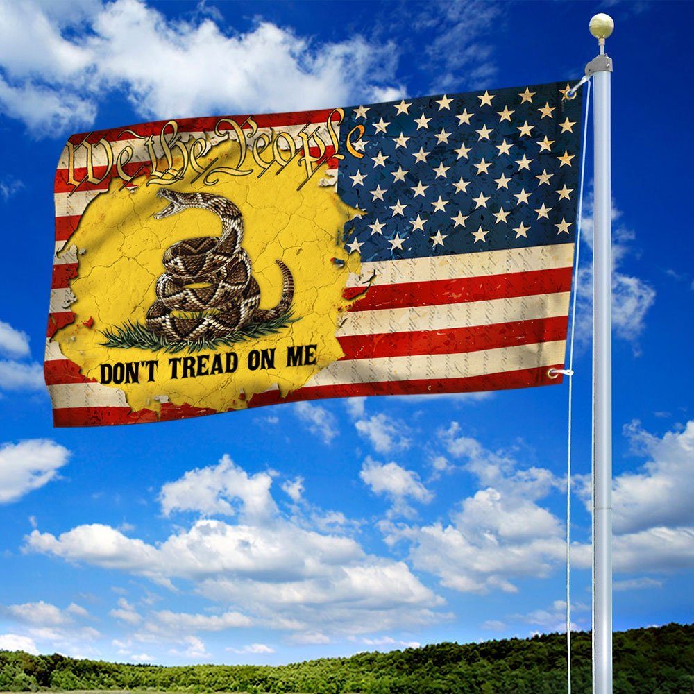 Gadsden Flag Don’t Tread On Me American Grommet Flag QTR233GF - Image 2