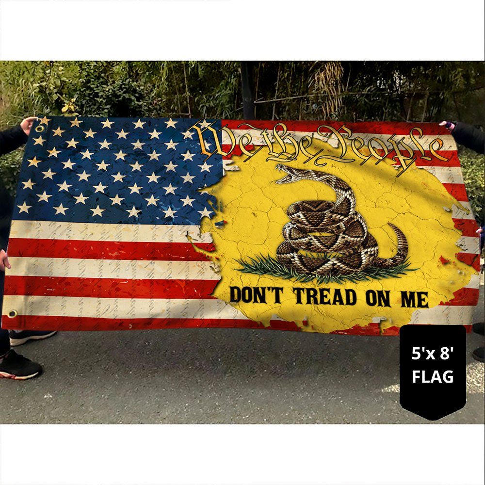 Gadsden Flag Don’t Tread On Me American Grommet Flag QTR233GF - Image 3
