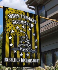 Gadsden Flag When Tyranny Becomes Law Rebellion Becomes Duty QNK846Fv1