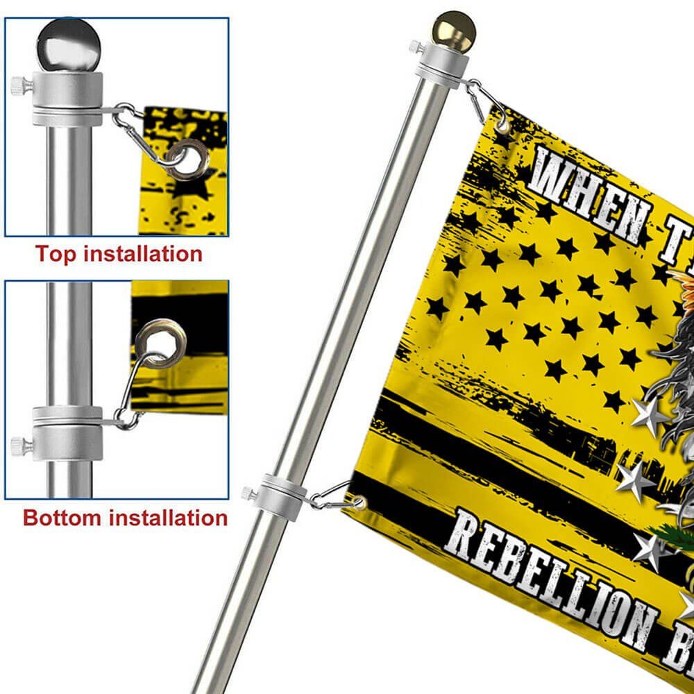 Gadsden Grommet Flag When Tyranny Becomes Law Rebellion Becomes Duty THB3530GF - Image 6