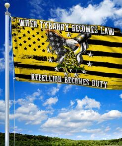 Gadsden Grommet Flag When Tyranny Becomes Law Rebellion Becomes Duty THB3530GF
