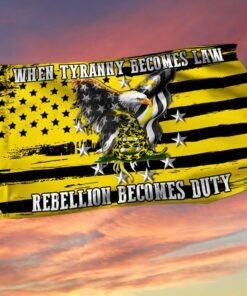 gadsden grommet flag when tyranny becomes law rebellion becomes duty thb3530gf 6238