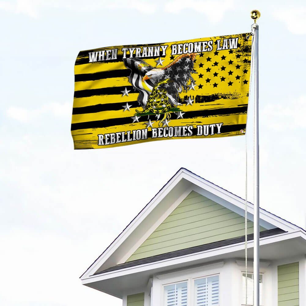 Gadsden Grommet Flag When Tyranny Becomes Law Rebellion Becomes Duty THB3530GF - Image 4