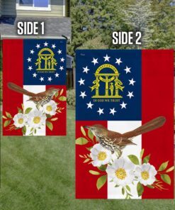 georgia flag brown thrasher and cherokee rose bnn715f 4404
