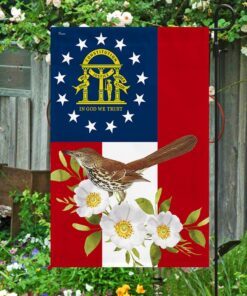 georgia flag brown thrasher and cherokee rose bnn715f 7575