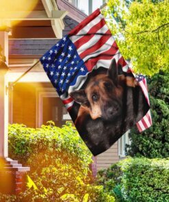 german shepherd. american patriot flag 5848