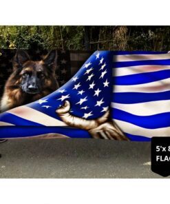 german shepherd. police dog. k9. the thin blue line flag thb2100gf 4353