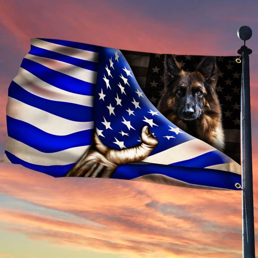 German Shepherd. Police Dog. K9. The Thin Blue Line Flag THB2100GF - Image 2