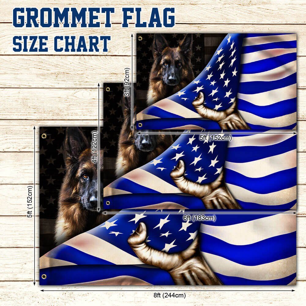 German Shepherd. Police Dog. K9. The Thin Blue Line Flag THB2100GF - Image 4