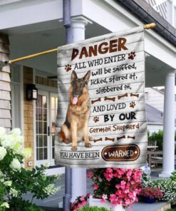 German Shepherd. You Have Been Warned Flag